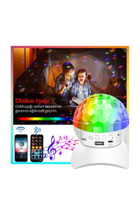 Mikado MD-X740 Şarjlı BT/TF/USB Beyaz Disko Topu #3